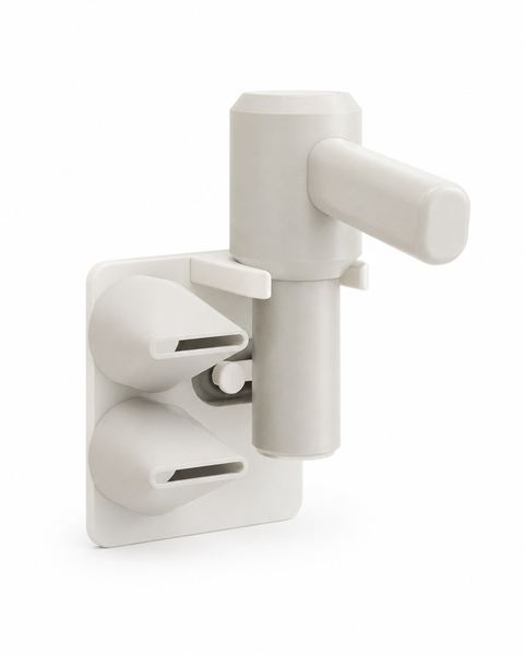 Soporte de secador sobre fondo blanco