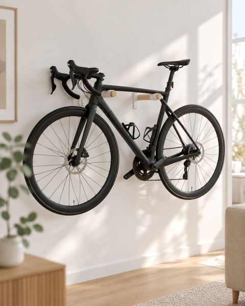Soporte de bici en uso