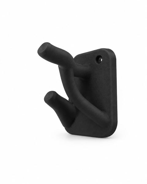 Colgador de guitarra sobre fondo blanco