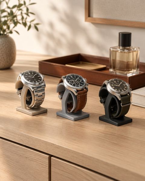 Soporte de reloj en uso